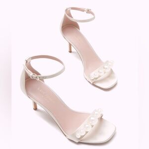 Kate Spade White Pearl Embellished Heels